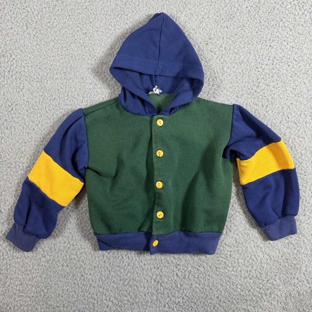 Vintage 80s 90s Colorblock Jacket Size 3 Months No Brand Or Size Tag